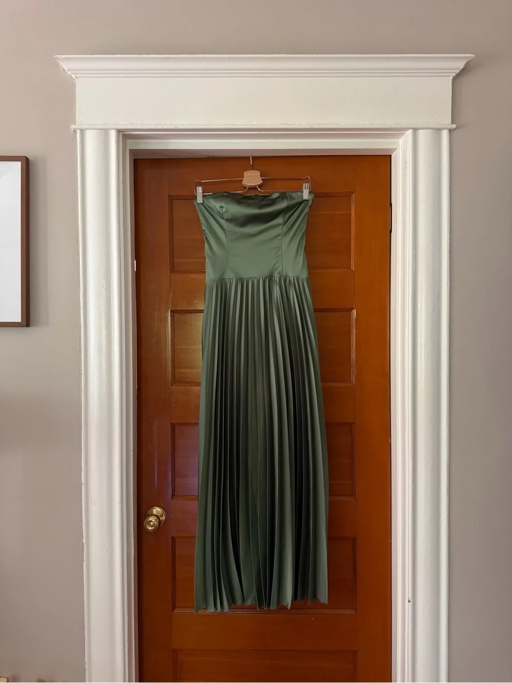 Abercrombie & Fitch Satin Giselle Strapless Drop-Waist Gown - Picture 6 of 9